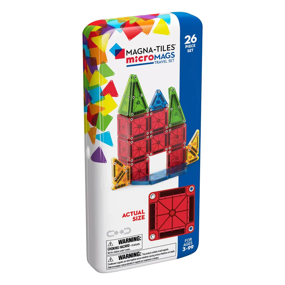 MINI KLOCKI MAGNETYCZNE TRAVEL MICROMAGS 26 EL. MAGNA-TILES