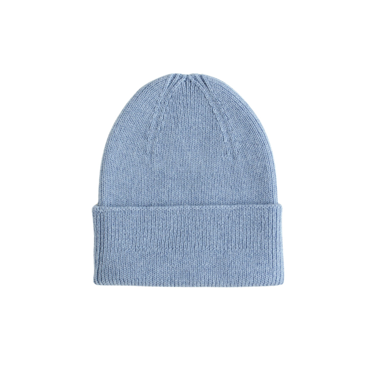 NEWBORN CZAPKA BEANIE FONZIE MERINO LIGHT BLUE HVID
