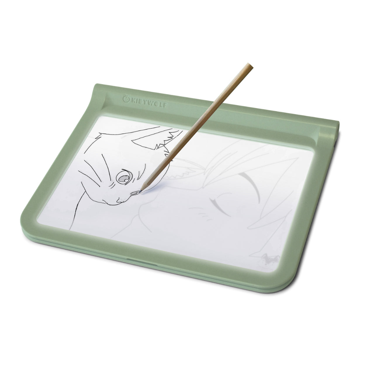 TABLET Z FUNKCJĄ PODŚWIETLENIA DO NAUKI PISANIA I RYSOWANIA KIDYDRAW GREEN KIDYWOLF