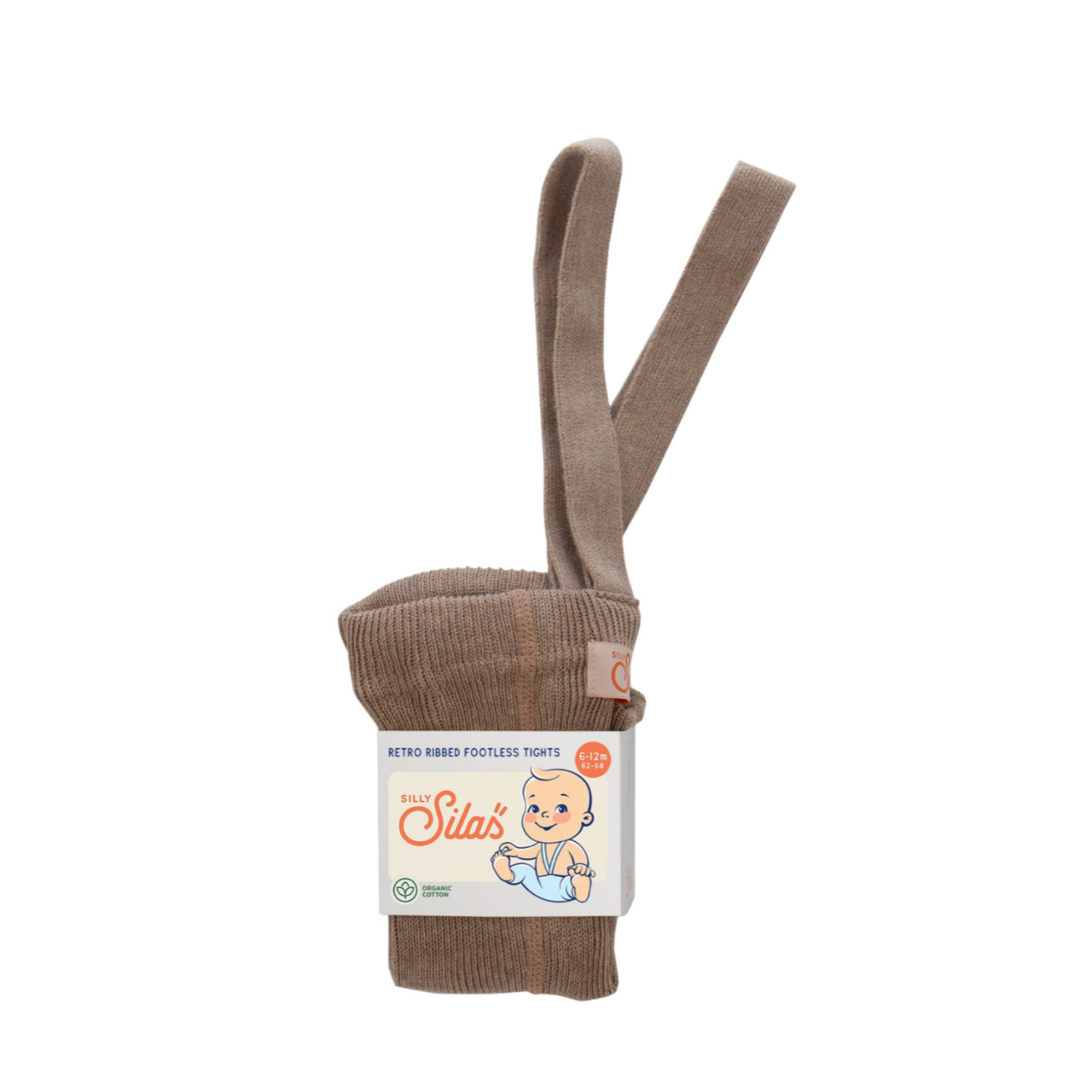 LEGGINSY DZIECIĘCE Z SZELKAMI W STYLU RETRO ZE 100% BAWEŁNY CACAO SILLY SILAS