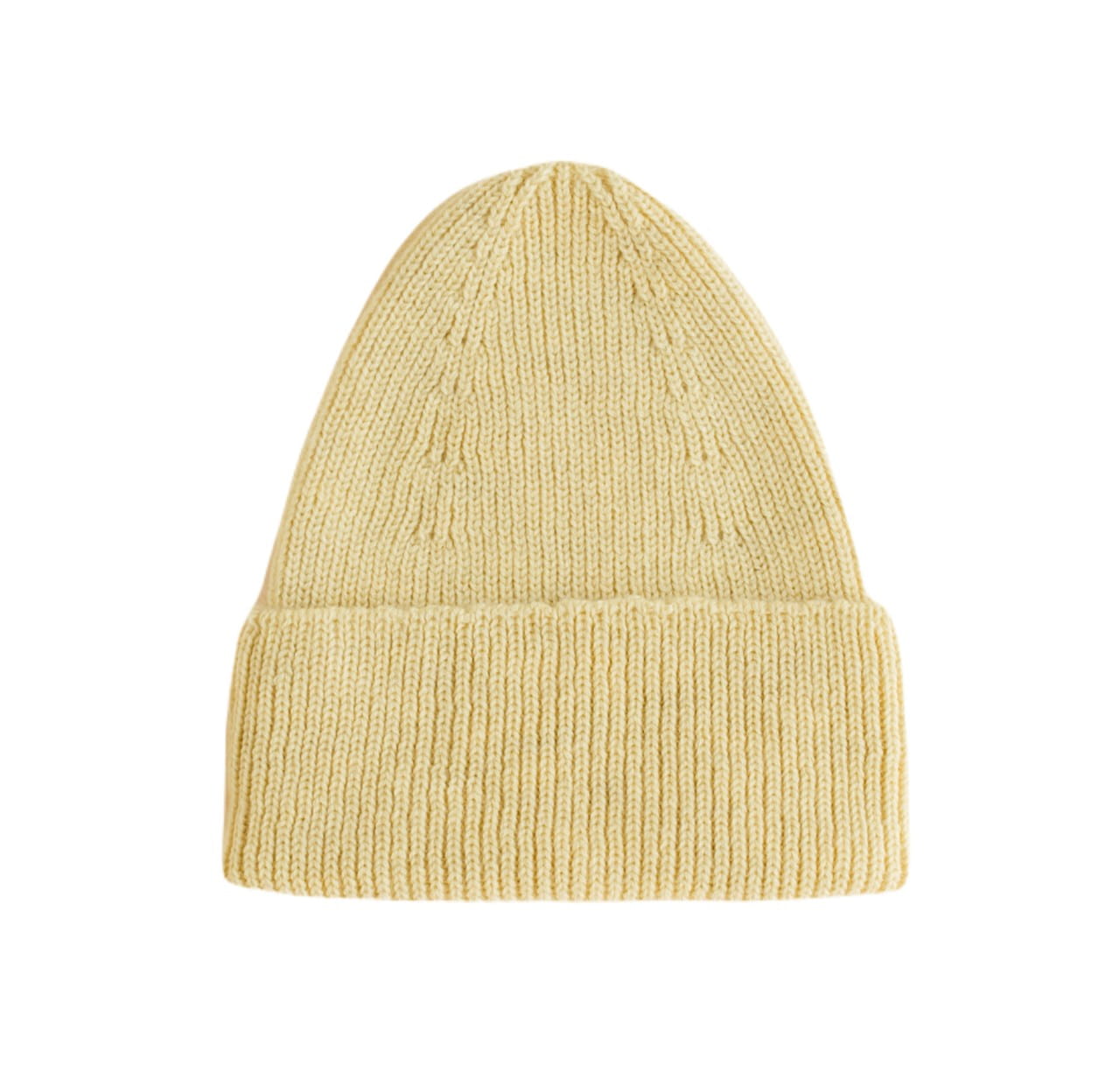 KIDS CZAPKA BEANIE FONZIE MERINO LIGHT YELLOW HVID