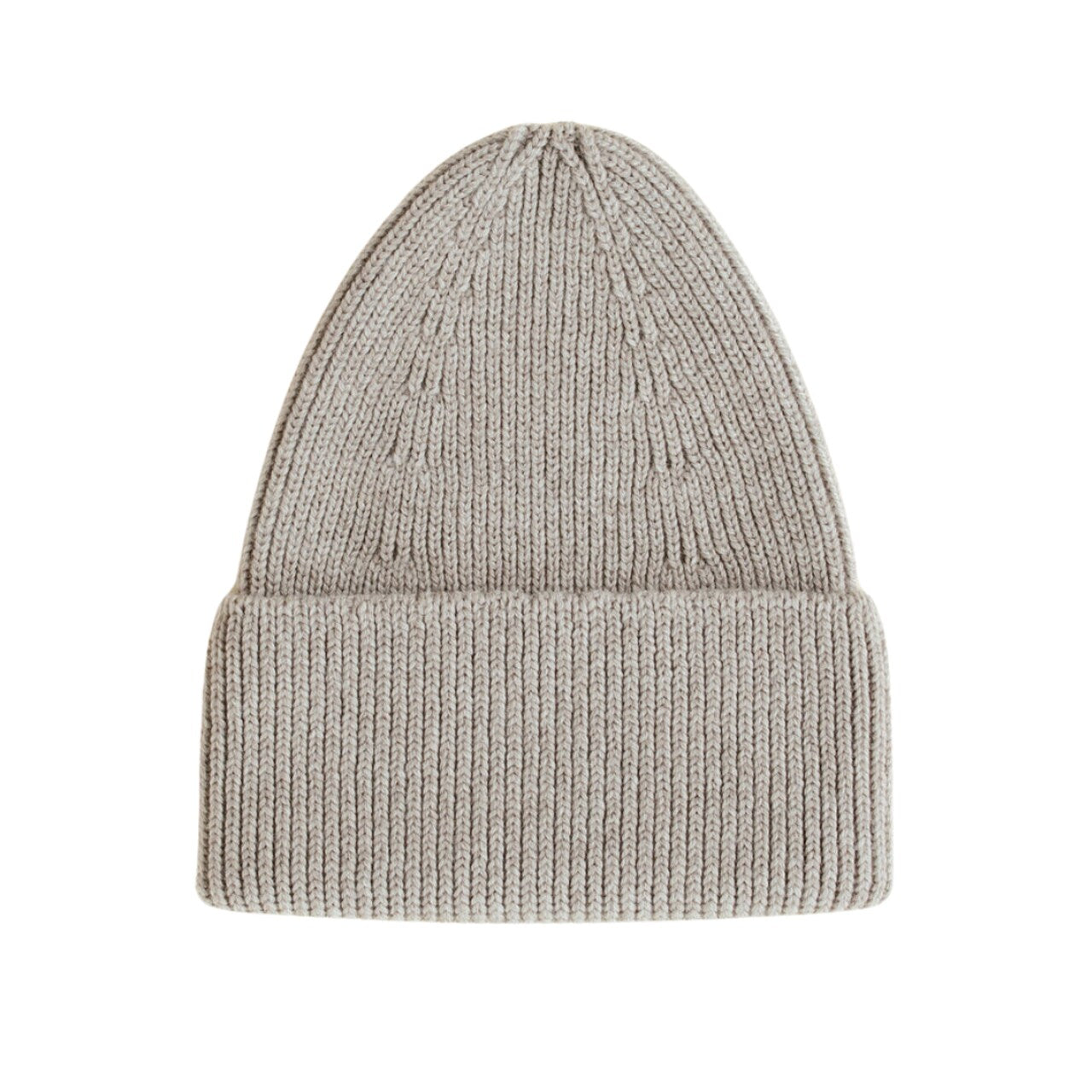 Czapka beanie Fonzie merino – Sand| Hvid – Muma Concept
