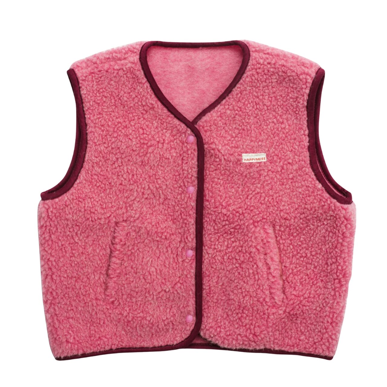 ADULT KAMIZELKA MERINO DUSTY PINK HAPPYMESS