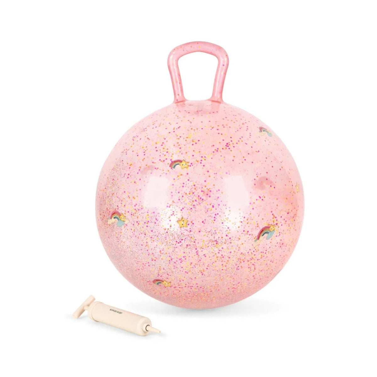 DUŻA PIŁKA DO SKAKANIA GLITTER RAINBOW KONGES SLOJD