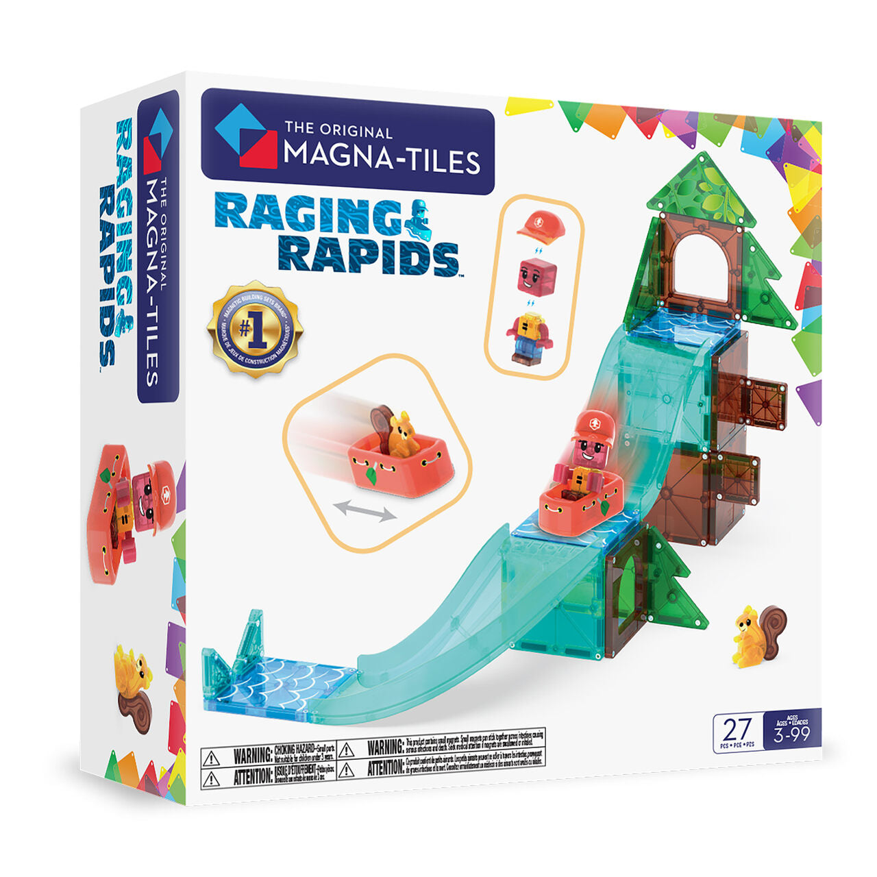 KLOCKI MAGNETYCZNE RAGING RAPIDS 27 EL. MAGNA-TILES