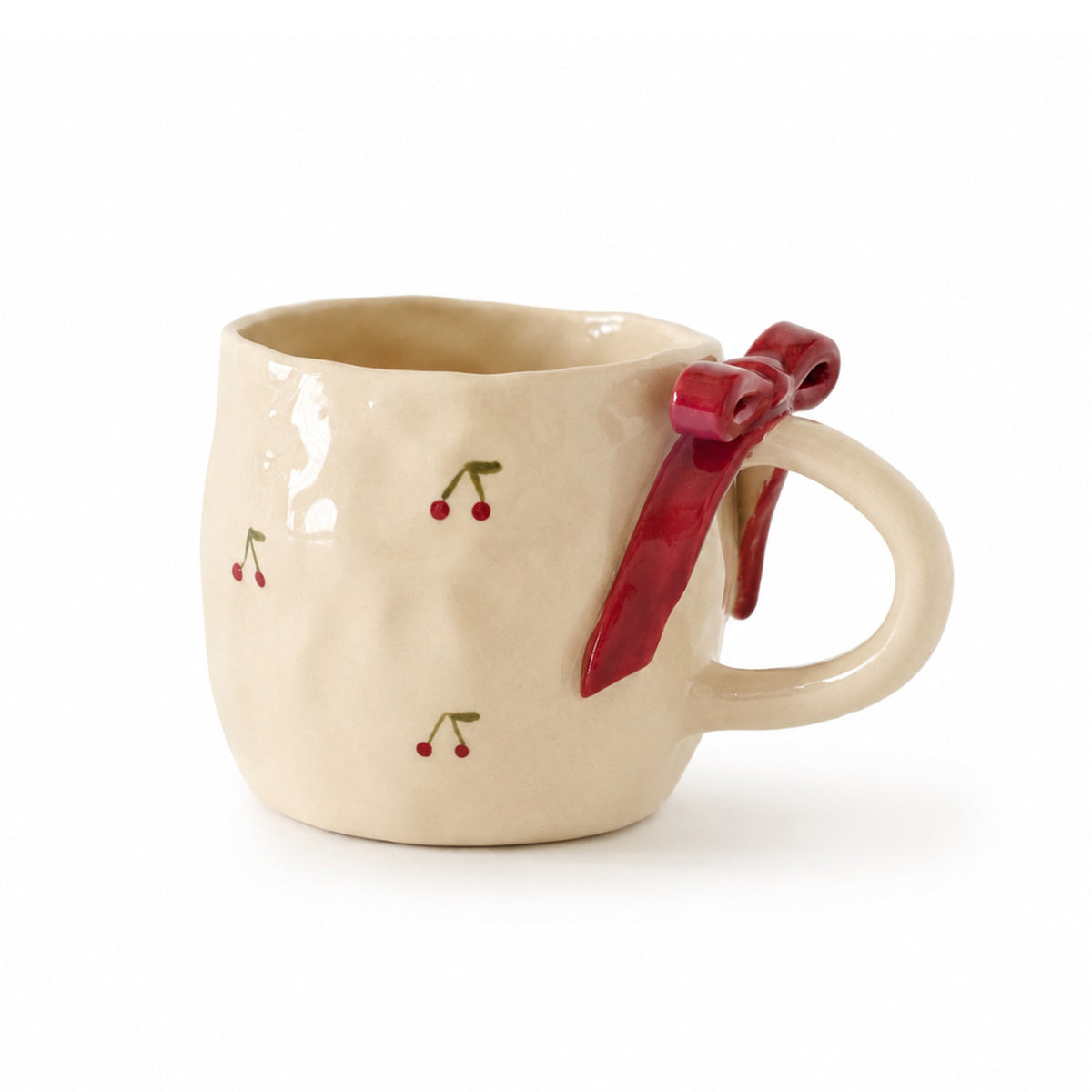 KUBEK CERAMICZNY CHERRIES RED BOW BLUEBELL CERAMICS