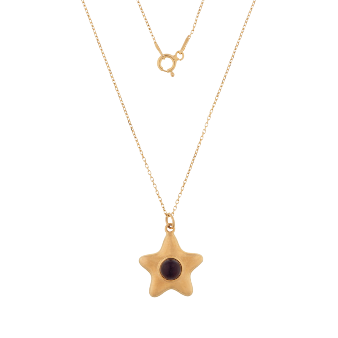 NASZYJNIK POZŁACANY LUMI KWARC DYMNY PD JEWELLERY