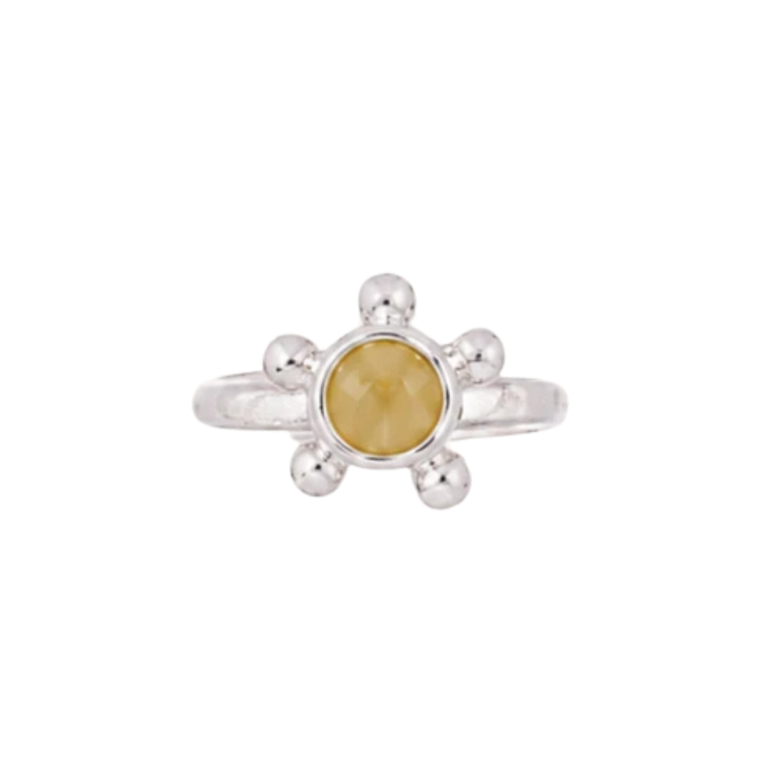 PIERŚCIONEK SOLEA SREBRNY ŻÓŁTY PD JEWELLERY