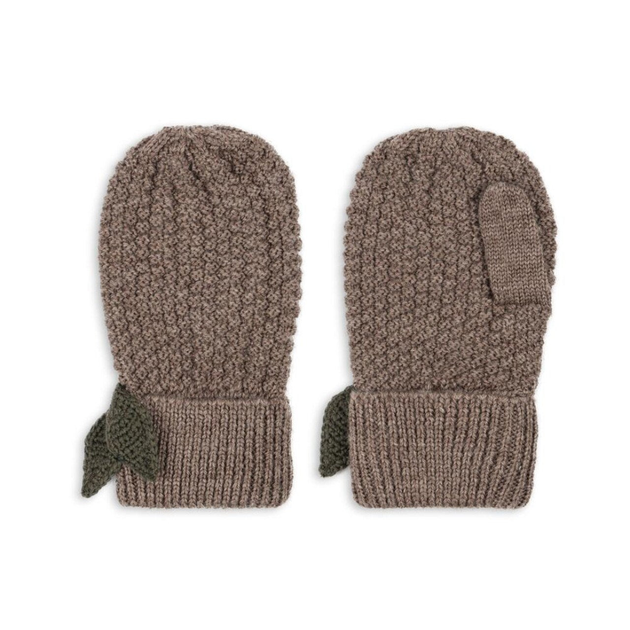 RĘKAWICZKI MERINO FRUITY BUNNY BROWN MELANGE KONGES SLOJD