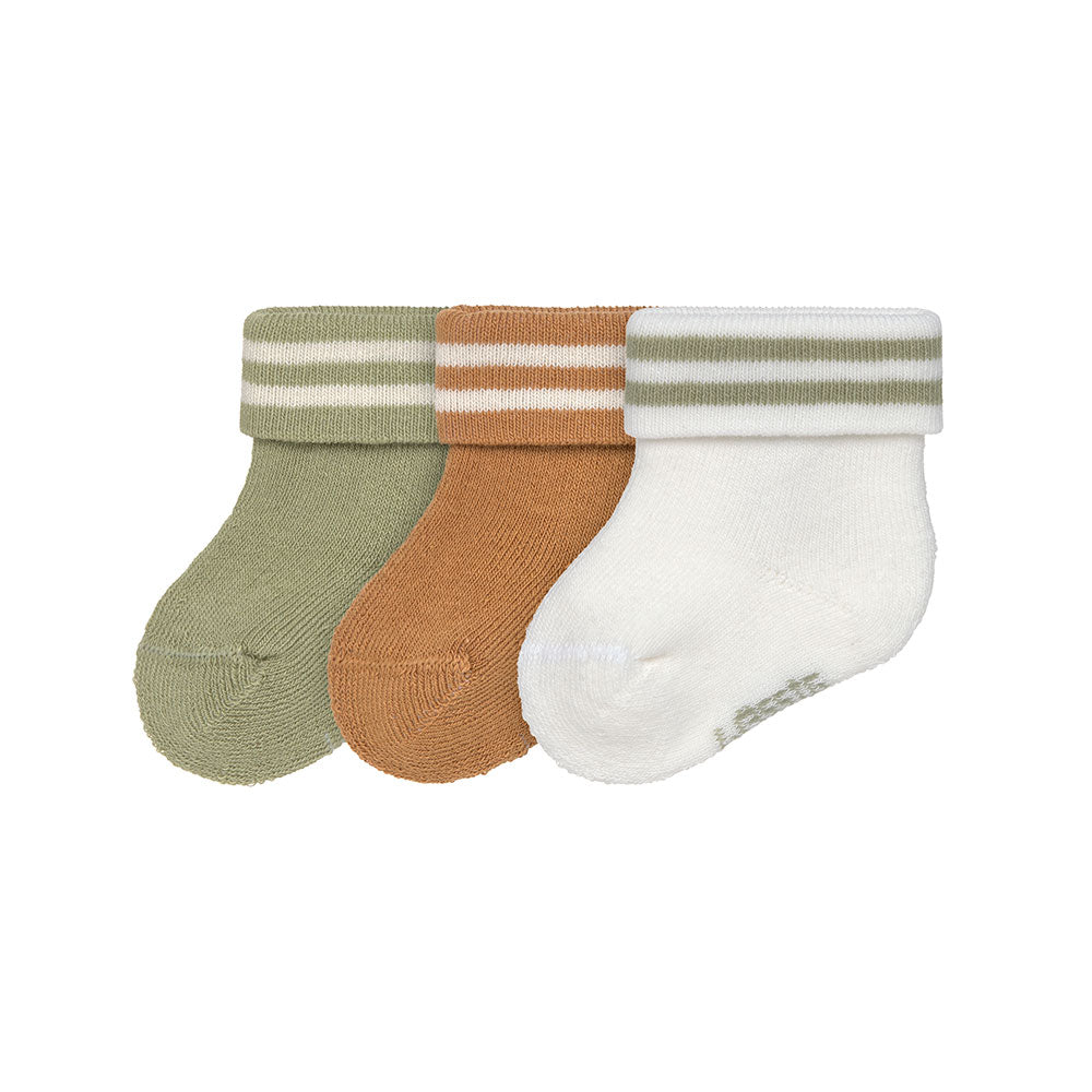 SKARPETKI FROTTE TERRY STRIPES LIGHT KHAKI/CARAMEL LASSIG