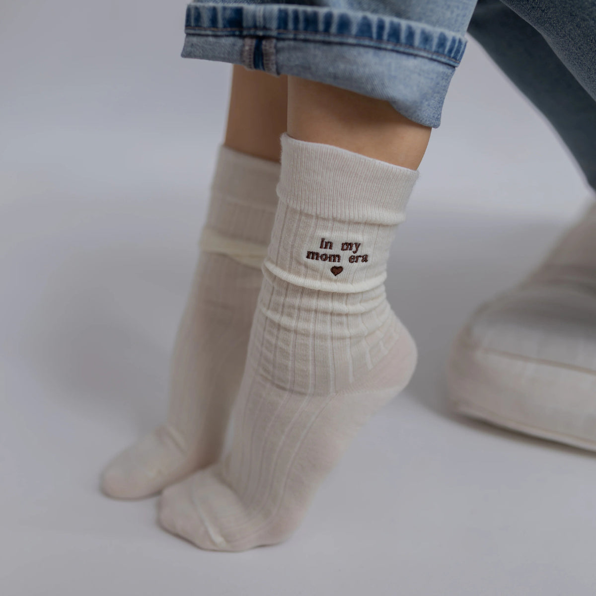 SKARPETKI MERINO MOM ERA ECRU THE SLINGS