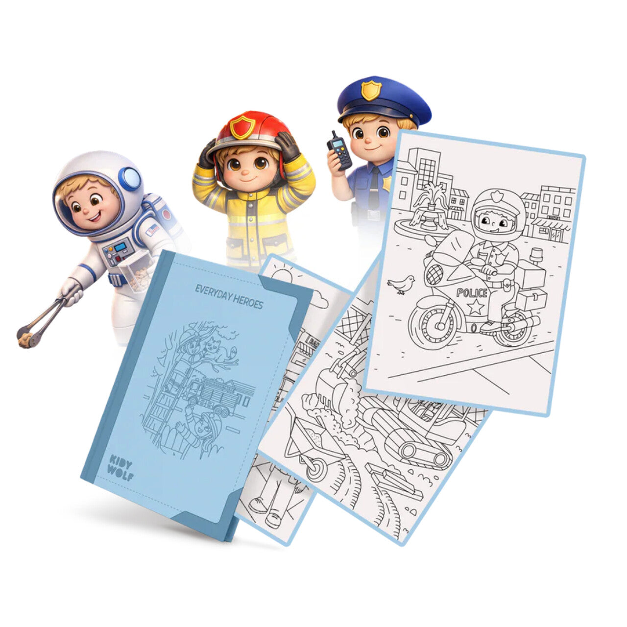 WKŁADY UZUPEŁNIAJĄCE DO TABLETU K-DRAW-PAD 6Y+ EVERYDAY HEROES KIDYWOLF