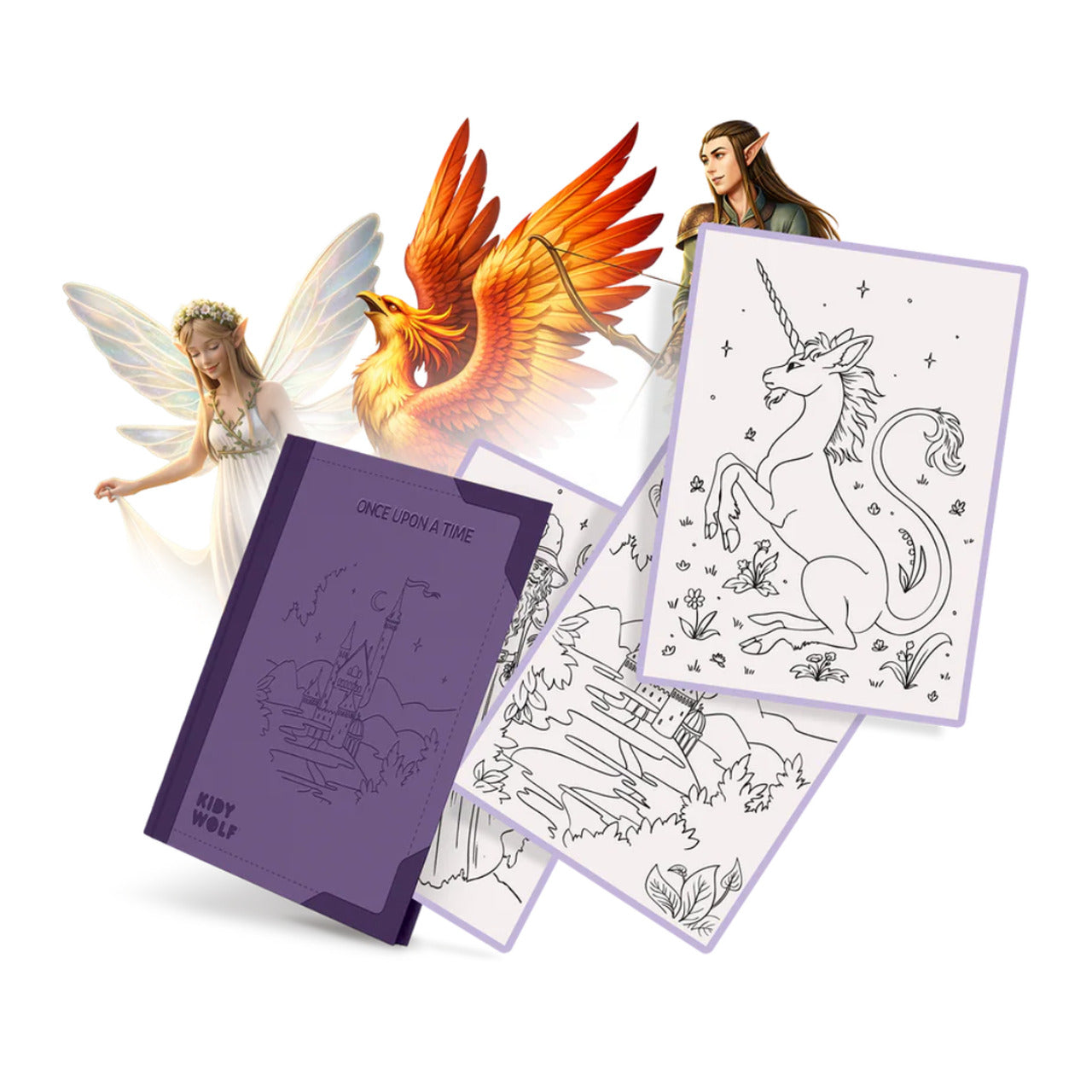 WKŁADY UZUPEŁNIAJĄCE DO TABLETU K-DRAW-PAD 8Y+ ONCE UPON A TIME KIDYWOLF