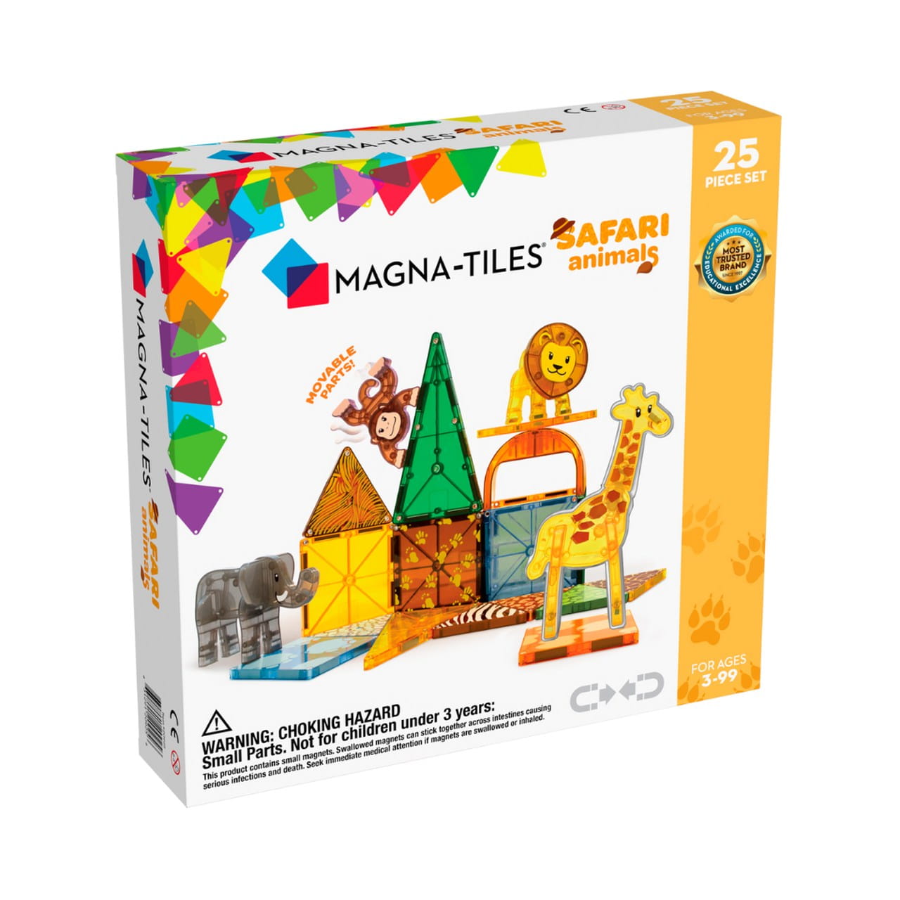 KLOCKI MAGNETYCZNE SAFARI ANIMALS 25 EL. MAGNA-TILES