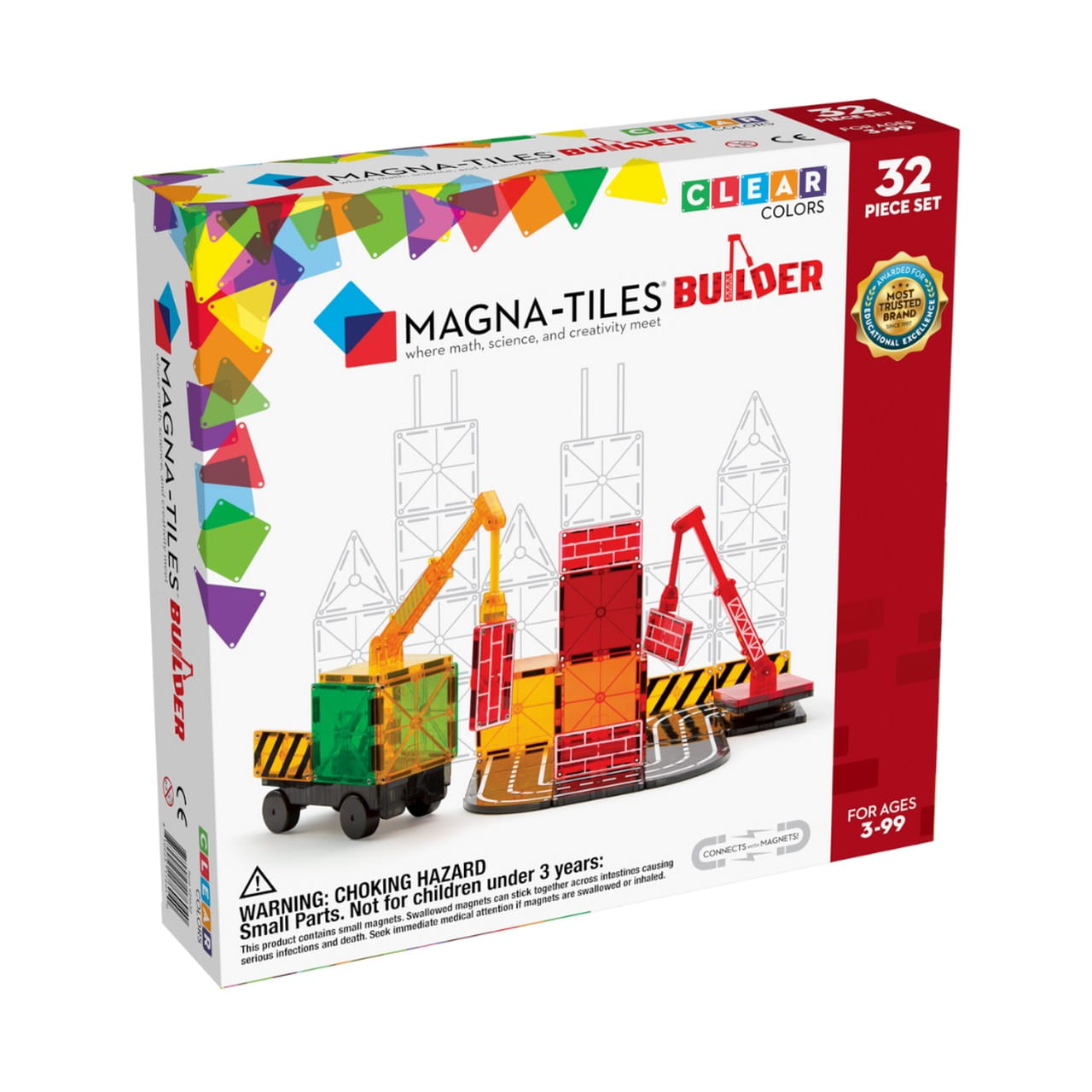 KLOCKI MAGNETYCZNE BUILDER 32 EL. MAGNA-TILES