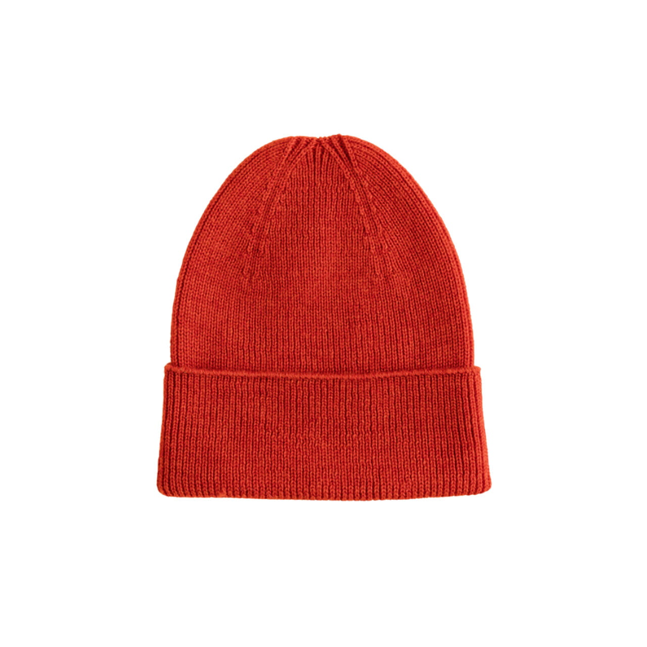 NEWBORN CZAPKA BEANIE FONZIE MERINO RED HVID